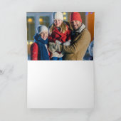 kerstsnowflakes met familienaam en foto kaart (Binnen)