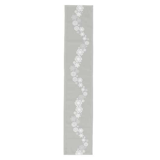 kerstsnowflakes met tafelrunner medium tafelloper (Voorkant)