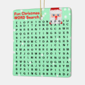 Kerstsnowflakes Mini 15 Word Puzzle Keramisch Ornament (Links)