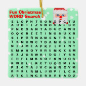 Kerstsnowflakes Mini 15 Word Puzzle Keramisch Ornament (Voorkant)