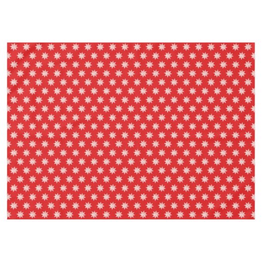 kerstsnowflakes op rode tablet tafelkleed (Voorkant (Horizontaal))