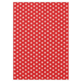 kerstsnowflakes op rode tablet tafelkleed (Voorkant)