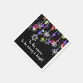 kerstsnowflakes op zwart servet (Hoek)