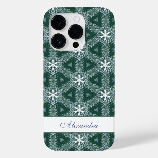 kerstsnowflakes patroon op maat Case-Mate iPhone case (Achterkant)