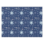 kerstsnowflakes Scandinavian Deep Blue Tafelkleed (Voorkant (Horizontaal))