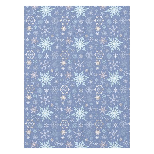 kerstsnowflakes Scandinavian Winter Blue Tafelkleed (Voorkant)