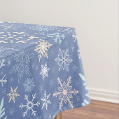 kerstsnowflakes Scandinavian Winter Blue Tafelkleed (Voorbeeld)
