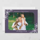 kerstsnowflakes Seizoensbroeten Foto Feestdagenkaart (Voorkant)