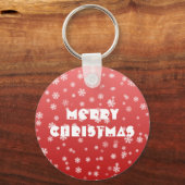 kerstsnowflakes sleutelhanger (Voorkant)