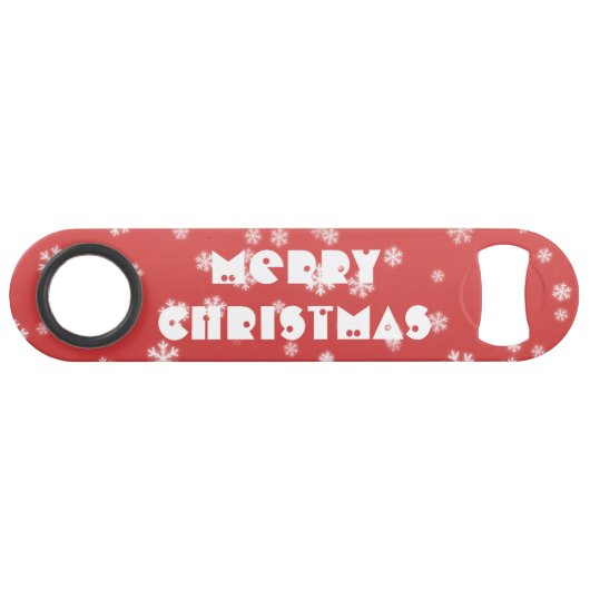 kerstsnowflakes speed flessenopener (Voorkant (Horizontaal))