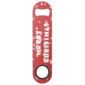 kerstsnowflakes speed flessenopener (Achterkant)