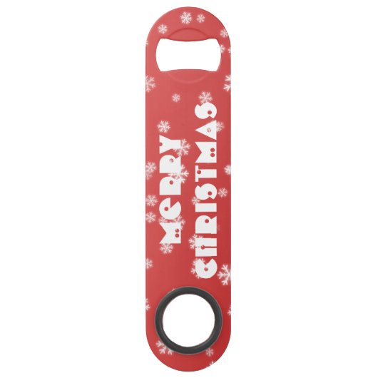 kerstsnowflakes speed flessenopener (Achterkant)