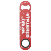 kerstsnowflakes speed flessenopener (Voorkant)