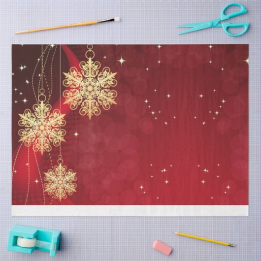 kerstsnowflakes tissuepapier (Craft)
