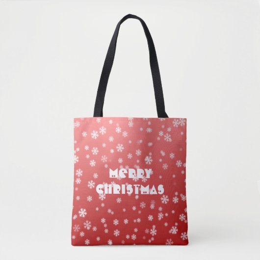 kerstsnowflakes tote bag (Voorkant)