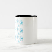 kerstsnowflakes tweekleurige koffiemok (Center)