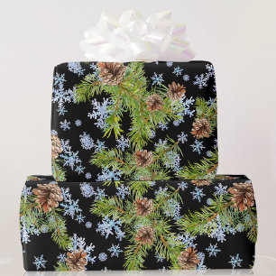 kerstsnowflakes van de beste kwaliteit Pinecones B Cadeaupapier