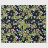 kerstsnowflakes van de beste kwaliteit Pinecones B Cadeaupapier (Vlak)