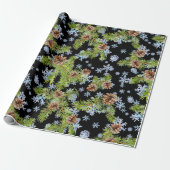 kerstsnowflakes van de beste kwaliteit Pinecones B Cadeaupapier (Uitgerold)