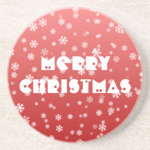 kerstsnowflakes zandsteen onderzetter