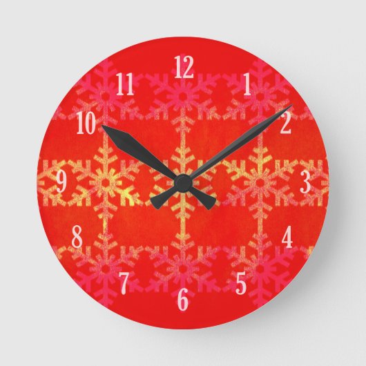 kerstsnowflap ronde klok (Voorkant)