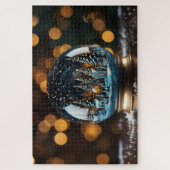 kerstsnowglobe legpuzzel (Verticaal)