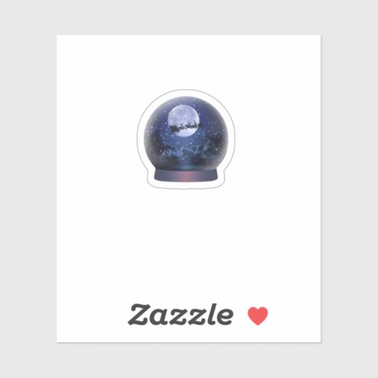 kerstsnowglobe sticker (Vel)
