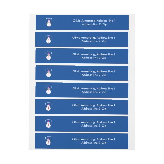 kerstsnowlady Juggling Snowball Funny Custom Adreslabel Wikkel (Vel)