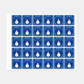 kerstsnowlady Juggling Snowball Funny Custom Labels (Vel)