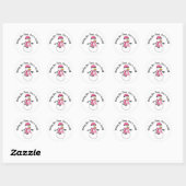 KerstSnowman Breast Cancer Ronde Sticker (Vel)