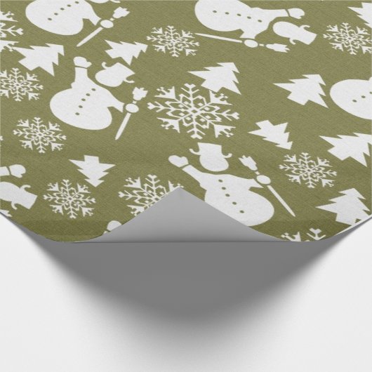 kerstsnowman  cadeaupapier (Hoek)