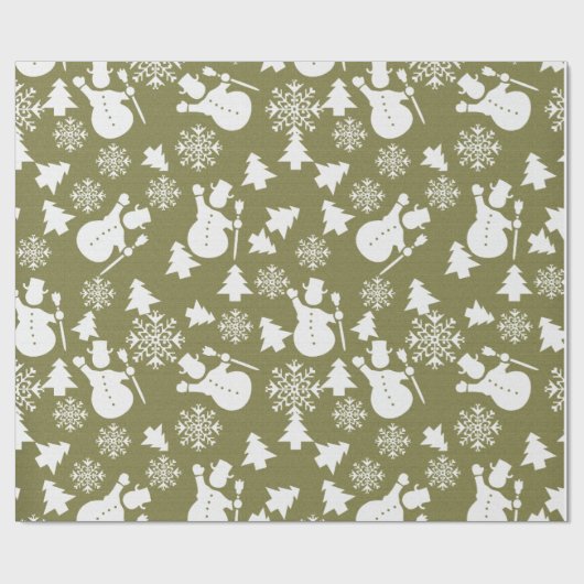 kerstsnowman  cadeaupapier (Vlak)