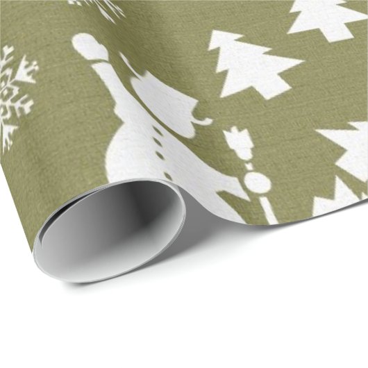 kerstsnowman cadeaupapier (Rol Hoek)