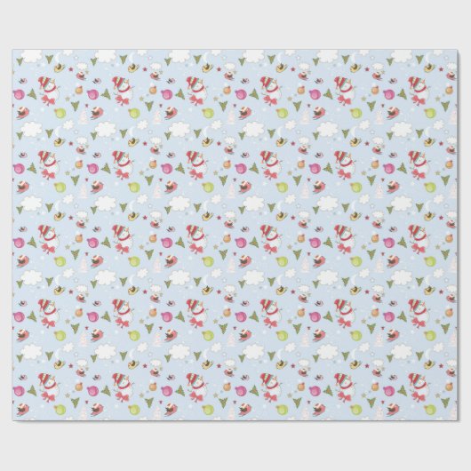 kerstsnowman Elements patroonpapier Cadeaupapier (Vlak)