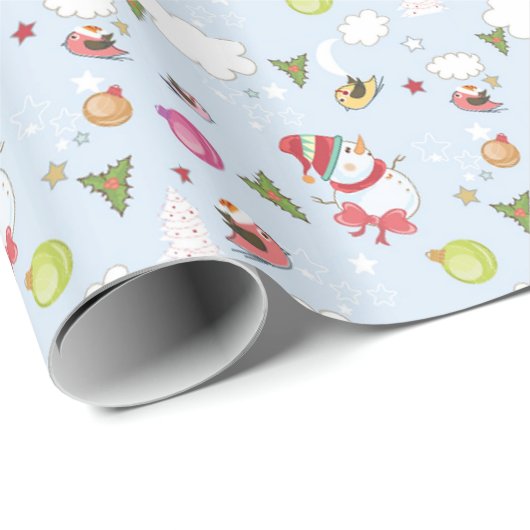 kerstsnowman Elements patroonpapier Cadeaupapier (Rol Hoek)