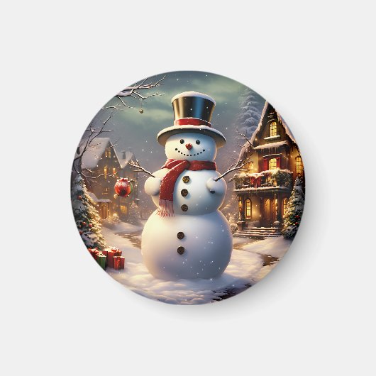 kerstsnowman Magnet (Voorkant)
