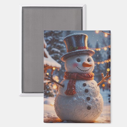 kerstsnowman Magnet (Voorkant / Achterkant)