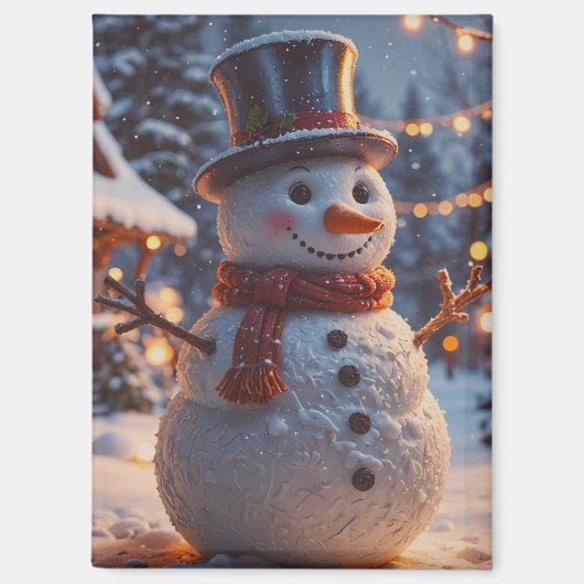 kerstsnowman Magnet (Voorkant)