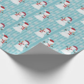 kerstsnowman-omslagpapier cadeaupapier (Hoek)