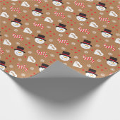 kerstsnowman-omslagpapier cadeaupapier (Hoek)