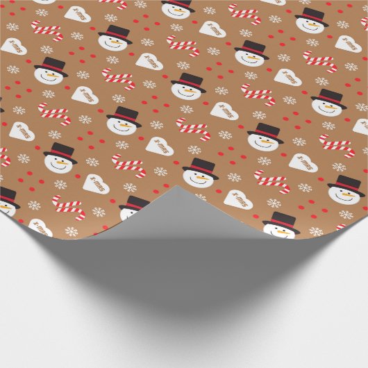 kerstsnowman-omslagpapier cadeaupapier (Hoek)