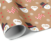 kerstsnowman-omslagpapier cadeaupapier (Rol Hoek)