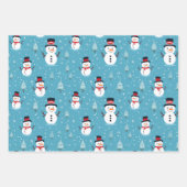 kerstsnowman-omslagpapier inpakpapier vel (Voorkant)