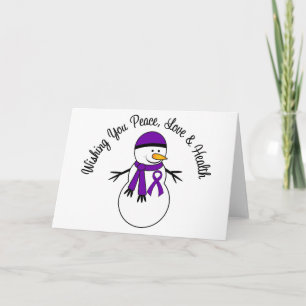 kerstsnowman Pancreatic Cancer Feestdagen Kaart