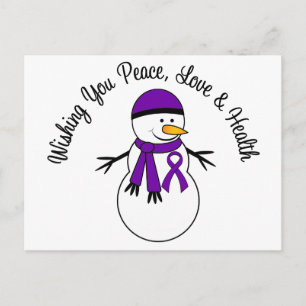 kerstsnowman Pancreatic Cancer Feestdagenkaart