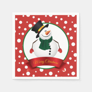 kerstsnowman Paper Napkins Servet