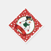 kerstsnowman Paper Napkins Servet (Hoek)