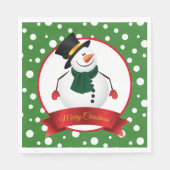 kerstsnowman Paper Napkins Servet (Voorkant)