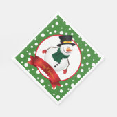 kerstsnowman Paper Napkins Servet (Hoek)
