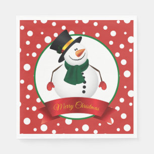 kerstsnowman Paper Napkins Servet